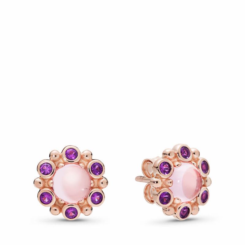 Pandora Australia Rose™ Heraldic Radiance Stud Earrings | UDNSBK674